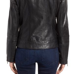 Bernardo BLACK Leather Moto Jacket XS